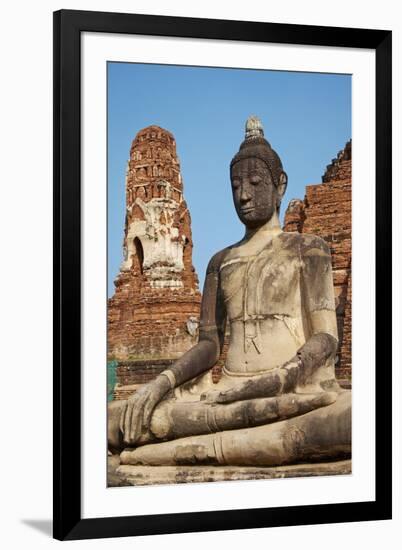 Buddha Statue, Wat Mahatat, Ayutthaya Historical Park, Ayutthaya, Thailand, Southeast Asia, Asia-null-Framed Photographic Print