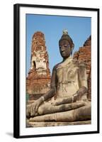 Buddha Statue, Wat Mahatat, Ayutthaya Historical Park, Ayutthaya, Thailand, Southeast Asia, Asia-null-Framed Photographic Print