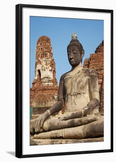 Buddha Statue, Wat Mahatat, Ayutthaya Historical Park, Ayutthaya, Thailand, Southeast Asia, Asia-null-Framed Photographic Print