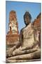 Buddha Statue, Wat Mahatat, Ayutthaya Historical Park, Ayutthaya, Thailand, Southeast Asia, Asia-null-Mounted Photographic Print