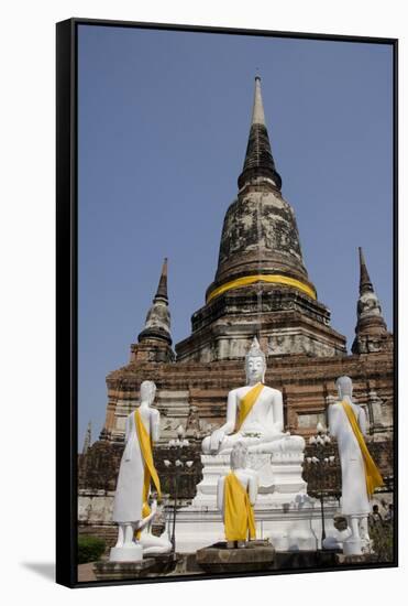 Buddha Statue, Wat Phra Chao Phya-Thai, Ayutthaya, Thailand-Cindy Miller Hopkins-Framed Stretched Canvas