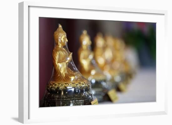 Buddha Statue Wrapped in Cellophane, Paris, France, Europe-Godong-Framed Photographic Print