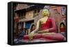 Buddha Statue-Simon Montgomery-Framed Stretched Canvas