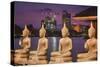 Buddha Statues and Beira Lake-Jon Hicks-Stretched Canvas