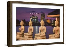 Buddha Statues and Beira Lake-Jon Hicks-Framed Photographic Print