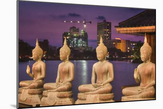 Buddha Statues and Beira Lake-Jon Hicks-Mounted Photographic Print