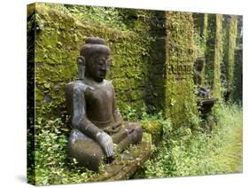 Buddha statues at Koe Thaung temple built by King Min Taik Kha, Mrauk U, Rakhine State, Myanmar-null-Stretched Canvas