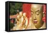 Buddha Statues at Ten Thousand Buddhas Monastery, Shatin, New Territories, Hong Kong, China, Asia-Ian Trower-Framed Stretched Canvas
