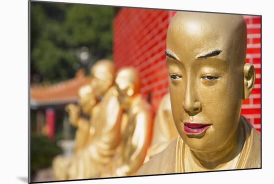 Buddha Statues at Ten Thousand Buddhas Monastery, Shatin, New Territories, Hong Kong, China, Asia-Ian Trower-Mounted Photographic Print