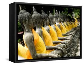 Buddha Statues, Ayuthaya, Thailand, Southeast Asia-Porteous Rod-Framed Stretched Canvas