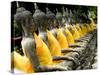 Buddha Statues, Ayuthaya, Thailand, Southeast Asia-Porteous Rod-Stretched Canvas