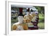 Buddha Statues Each Planted Alongside a Bo Tree in Maha Bodhi Ta Htaung, Myanmar (Burma)-Annie Owen-Framed Photographic Print