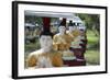 Buddha Statues Each Planted Alongside a Bo Tree in Maha Bodhi Ta Htaung, Myanmar (Burma)-Annie Owen-Framed Photographic Print