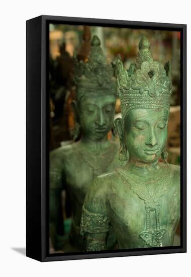 Buddha Statues II-Erin Berzel-Framed Stretched Canvas