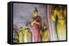 Buddha Statues in Cave 2 (Cave of the Great Kings)-Matthew Williams-Ellis-Framed Stretched Canvas