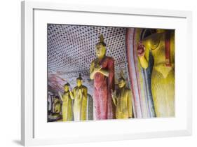 Buddha Statues in Cave 2 (Cave of the Great Kings)-Matthew Williams-Ellis-Framed Photographic Print