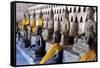 Buddha Statues in the Cloister or Gallery Surrounding the Sim-Jean-Pierre De Mann-Framed Stretched Canvas