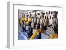 Buddha Statues in the Cloister or Gallery Surrounding the Sim-Jean-Pierre De Mann-Framed Photographic Print