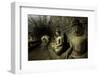 Buddha statues in the underground corridors of Htukkanthein temple, Mrauk U, Rakhine, Myanmar-Brian Graney-Framed Photographic Print