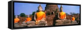 Buddha Statues Near Bangkok Thailand-null-Framed Stretched Canvas