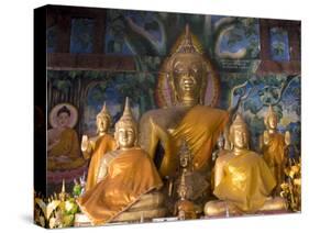 Buddha Statues, Wat Aham, Luang Prabang, Laos, Indochina, Southeast Asia, Asia-Richard Maschmeyer-Stretched Canvas