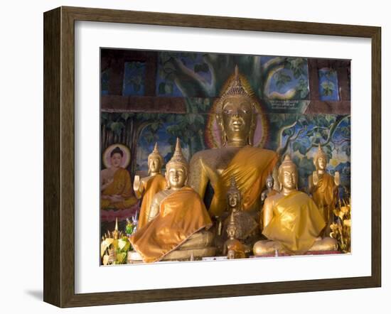 Buddha Statues, Wat Aham, Luang Prabang, Laos, Indochina, Southeast Asia, Asia-Richard Maschmeyer-Framed Photographic Print