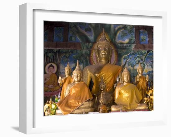 Buddha Statues, Wat Aham, Luang Prabang, Laos, Indochina, Southeast Asia, Asia-Richard Maschmeyer-Framed Photographic Print