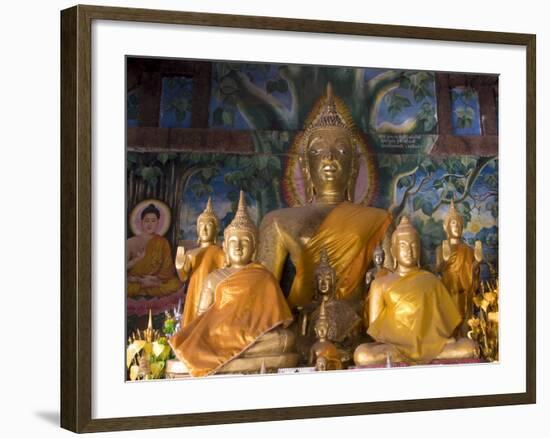 Buddha Statues, Wat Aham, Luang Prabang, Laos, Indochina, Southeast Asia, Asia-Richard Maschmeyer-Framed Photographic Print