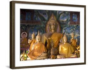 Buddha Statues, Wat Aham, Luang Prabang, Laos, Indochina, Southeast Asia, Asia-Richard Maschmeyer-Framed Photographic Print