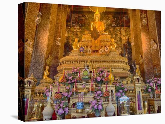Buddha Staues inside the Wat Pho Temple in Bangkok-Terry Eggers-Stretched Canvas