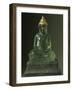 Buddha Subduing Mara, Green Stone and Gold Statue, Bangkok Style, Thailand-null-Framed Giclee Print