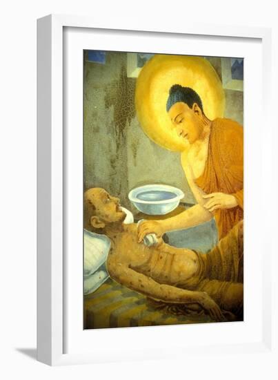 Buddha Tending a Man with Smallpox, from a Buddhist Temple-null-Framed Giclee Print