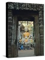 Buddha, Wat Phu, Champasak, Laos, Asia-Bruno Morandi-Stretched Canvas