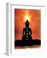 Buddha With Sunset-Wonderful Dream-Framed Art Print