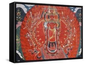 Buddha-WizData-Framed Stretched Canvas