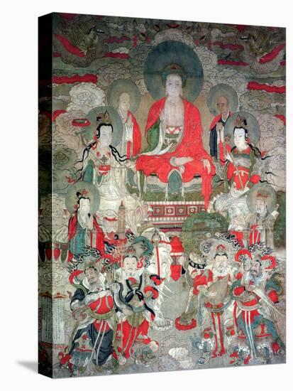 Buddhas, 1675-Chinese School-Stretched Canvas
