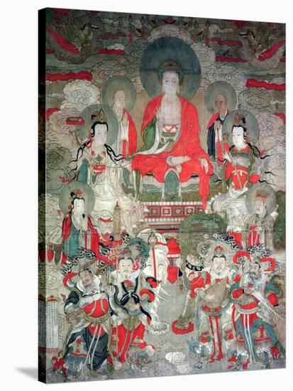 Buddhas, 1675-Chinese School-Stretched Canvas