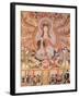 Buddhist Banner Depicting Dizang and the Six Roads to Rebirth, from Dunhuang (Painting on Silk)-null-Framed Giclee Print