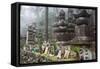 Buddhist Cemetery of Oku-No-In, Koyasan (Koya-San), Kansai, Japan-Stuart Black-Framed Stretched Canvas