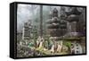 Buddhist Cemetery of Oku-No-In, Koyasan (Koya-San), Kansai, Japan-Stuart Black-Framed Stretched Canvas