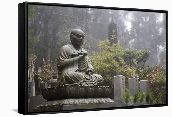 Buddhist Cemetery of Oku-No-In, Koyasan (Koya-San), Kansai, Japan-Stuart Black-Framed Stretched Canvas