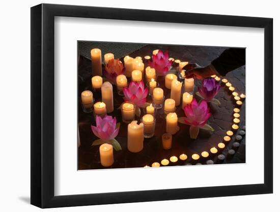 Buddhist ceremony for Japan in the Paris great pagoda (photo)-null-Framed Photographic Print