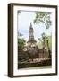 Buddhist chedi (stupa) and temple in Si Satchanalai Historical Park, Sukhothai, UNESCO World Herita-Alex Robinson-Framed Photographic Print