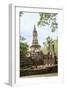 Buddhist chedi (stupa) and temple in Si Satchanalai Historical Park, Sukhothai, UNESCO World Herita-Alex Robinson-Framed Photographic Print