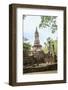 Buddhist chedi (stupa) and temple in Si Satchanalai Historical Park, Sukhothai, UNESCO World Herita-Alex Robinson-Framed Photographic Print