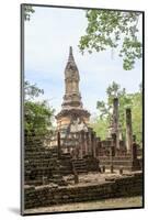 Buddhist chedi (stupa) and temple in Si Satchanalai Historical Park, Sukhothai, UNESCO World Herita-Alex Robinson-Mounted Photographic Print