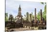 Buddhist chedi (stupa) and temple in Si Satchanalai Historical Park, Sukhothai, UNESCO World Herita-Alex Robinson-Stretched Canvas