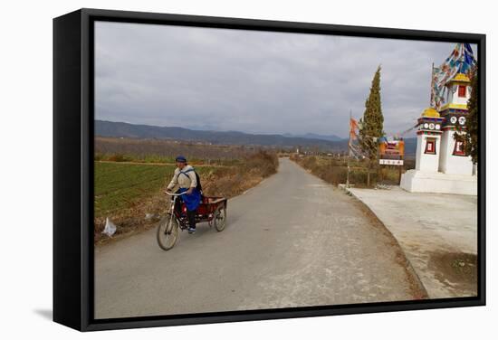 Buddhist Chorten around Lijiang, Yunnan, China, Asia-Bruno Morandi-Framed Stretched Canvas