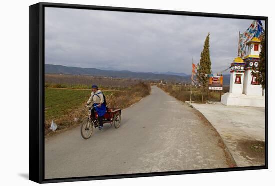 Buddhist Chorten around Lijiang, Yunnan, China, Asia-Bruno Morandi-Framed Stretched Canvas