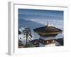 Buddhist Chorten, Dochula Pass, Himalayan Mountain Range in Distance, Bhutan, Asia-Kim Walker-Framed Photographic Print